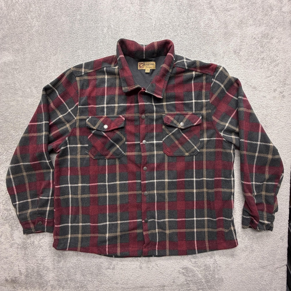 BC Clothing Co Shirt Mens 2XL Red Plaid Flannel Snap Button-Up Long Sleeve Lined